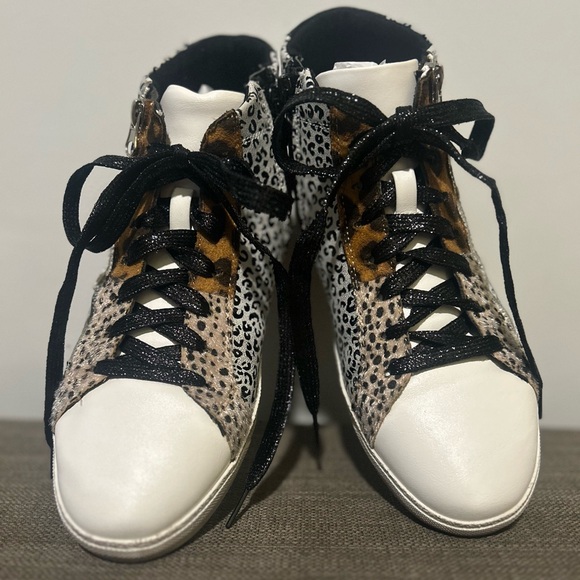 Ninety Union Shoes - Ninety Union Leopard Print High-Top Sneakers
